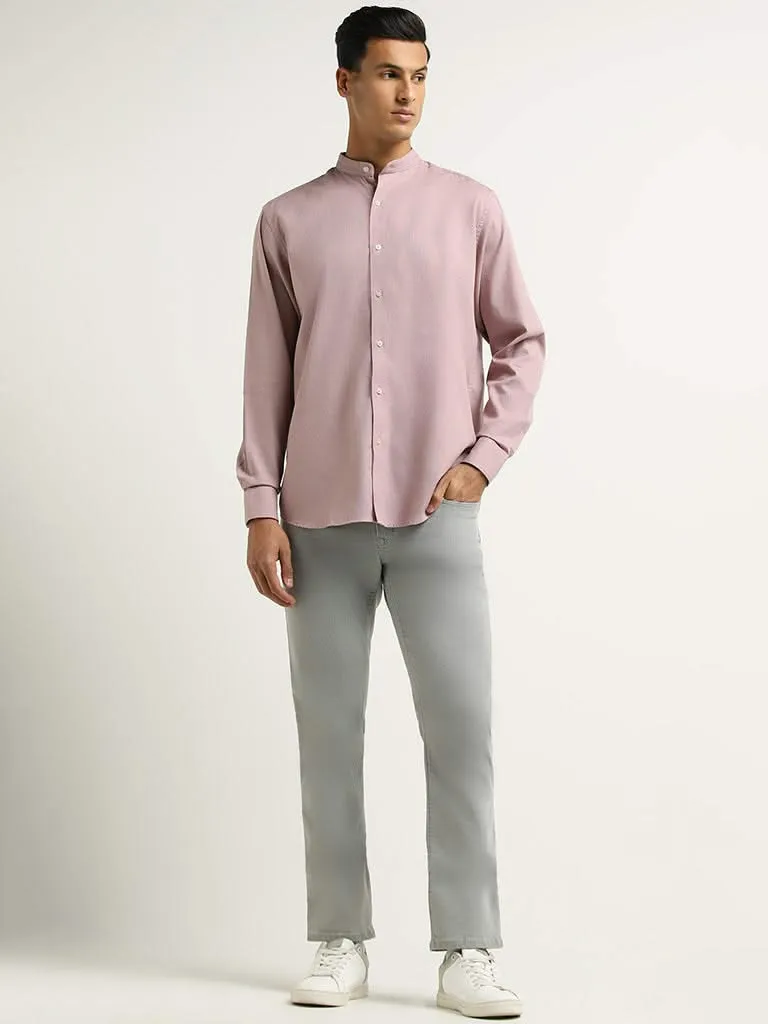 Ascot Pink Cotton Relaxed Fit Shirt
