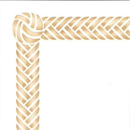 Braided Border & Knot Furniture Stencil