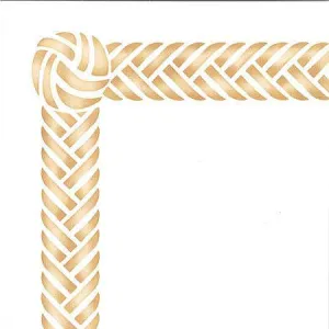 Braided Border & Knot Furniture Stencil