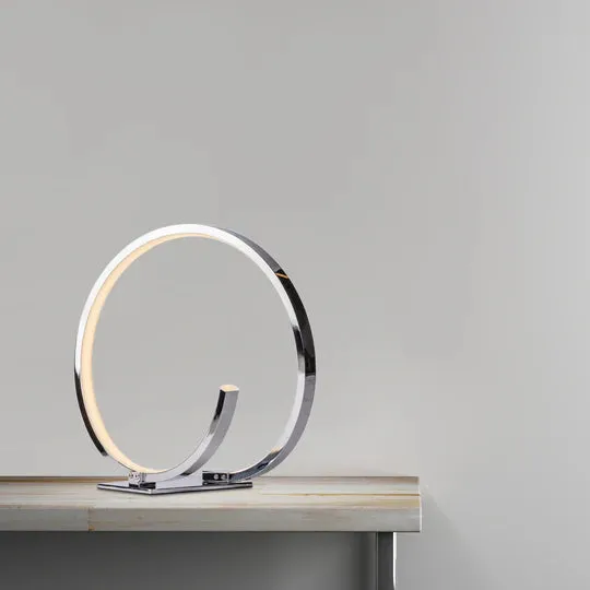 Circular Design LED Table Lamp // Chrome