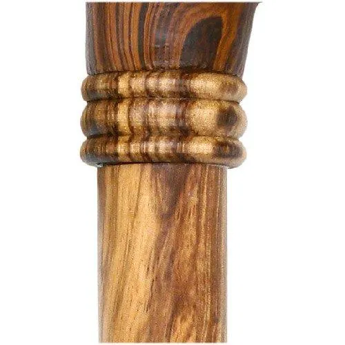 Comfort Palm Grip Cane - Zebrano Wood & Collar