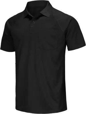 Corna Men's Golf Polo Shirts Short Sleeve Quick Dry Fit Moisture Wicking Running Athletic Big & Tall Performance Soft