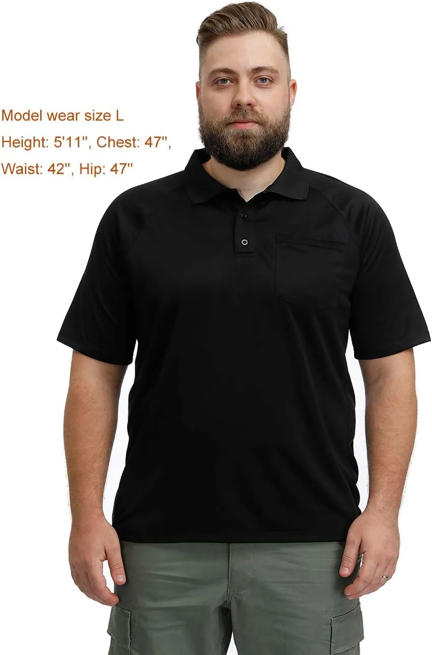 Corna Men's Golf Polo Shirts Short Sleeve Quick Dry Fit Moisture Wicking Running Athletic Big & Tall Performance Soft