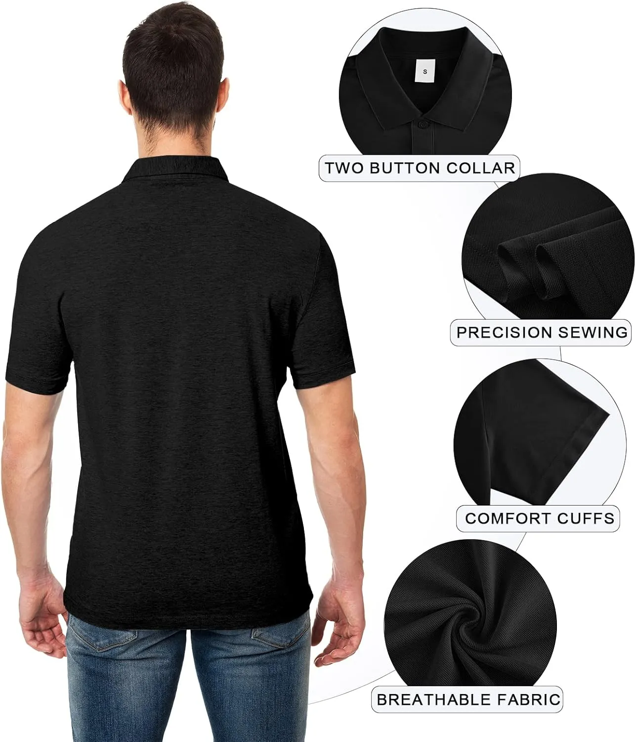 Custom Polo Shirt for Men Customized Golf Shirts Design Your Own Personalized Tee Upf50  Print Embroidered Text Photo Logo