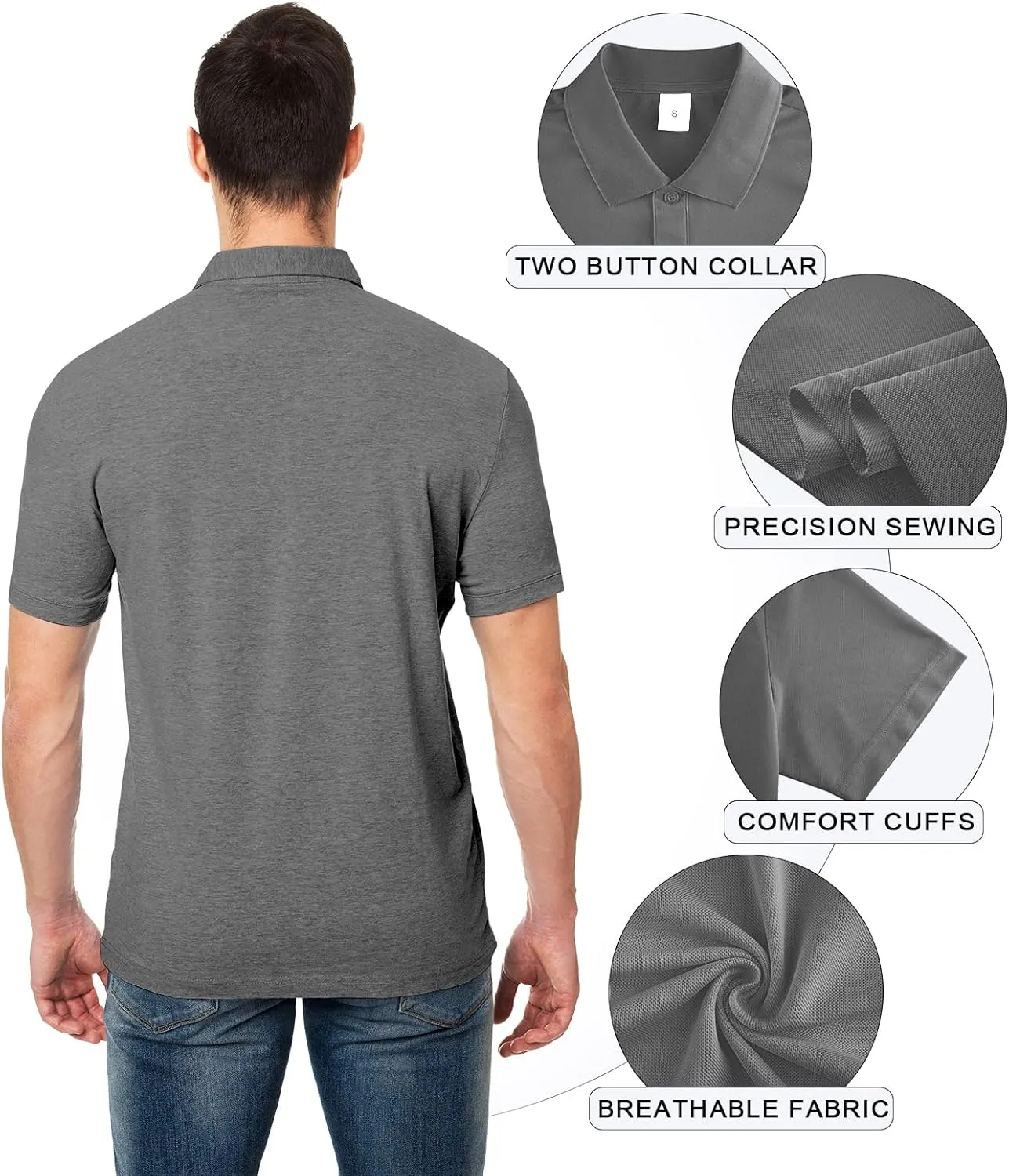 Custom Shirt for Men Customized Polo Golf Shirts Design Your Own Personalized Tee Print Embroidered Text Photo Logo