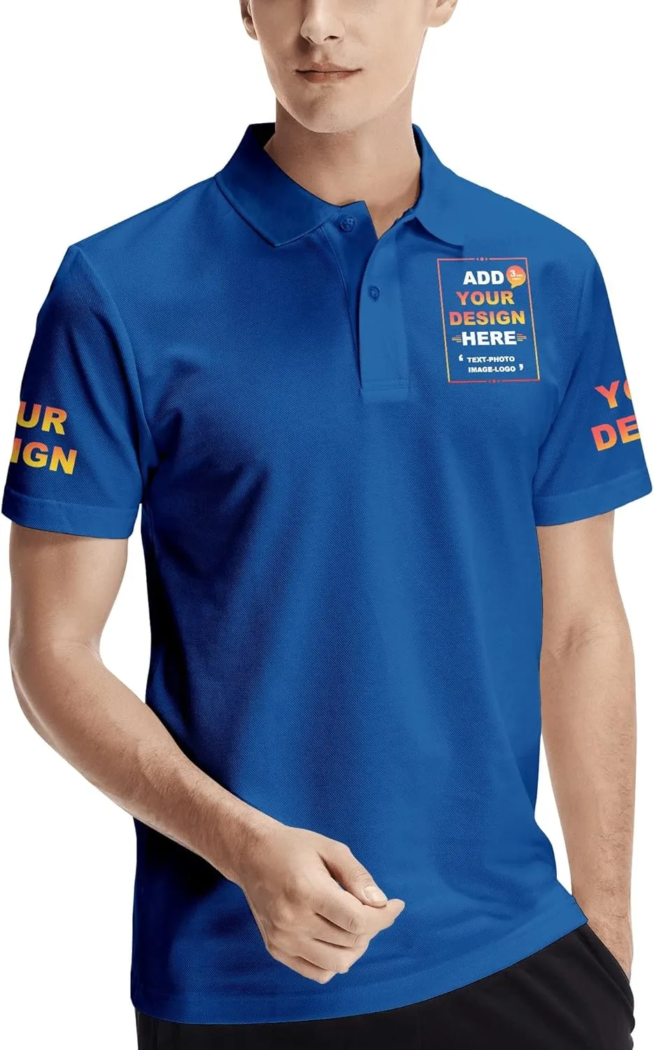 Custom T Shirt for Men Design Your Own Personalized Customized Front Back Shirts Tee Sport Print Text Photo
