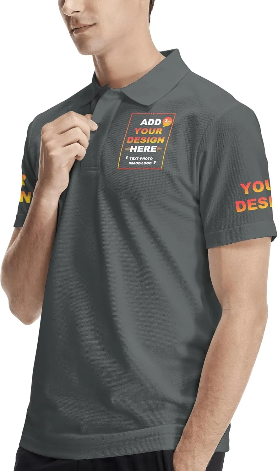 Custom T Shirt for Men Design Your Own Personalized Customized Front Back Shirts Tee Sport Print Text Photo