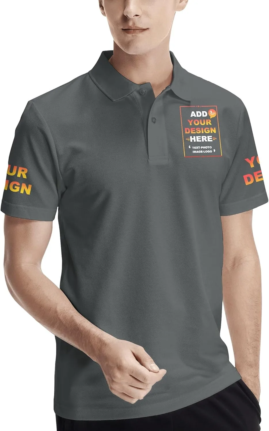 Custom T Shirt for Men Design Your Own Personalized Customized Front Back Shirts Tee Sport Print Text Photo