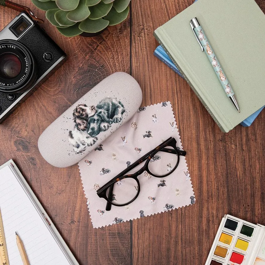 Dog Design Illustrated Glasses Case