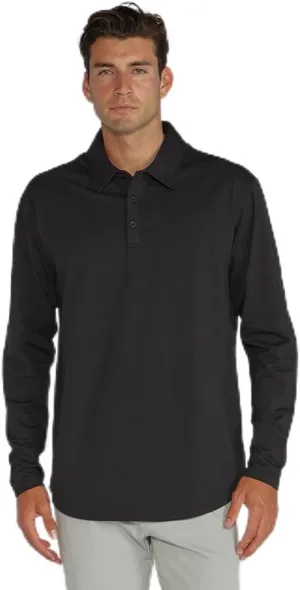 Drop-Cut Polo Long Sleeve Men's Shirt