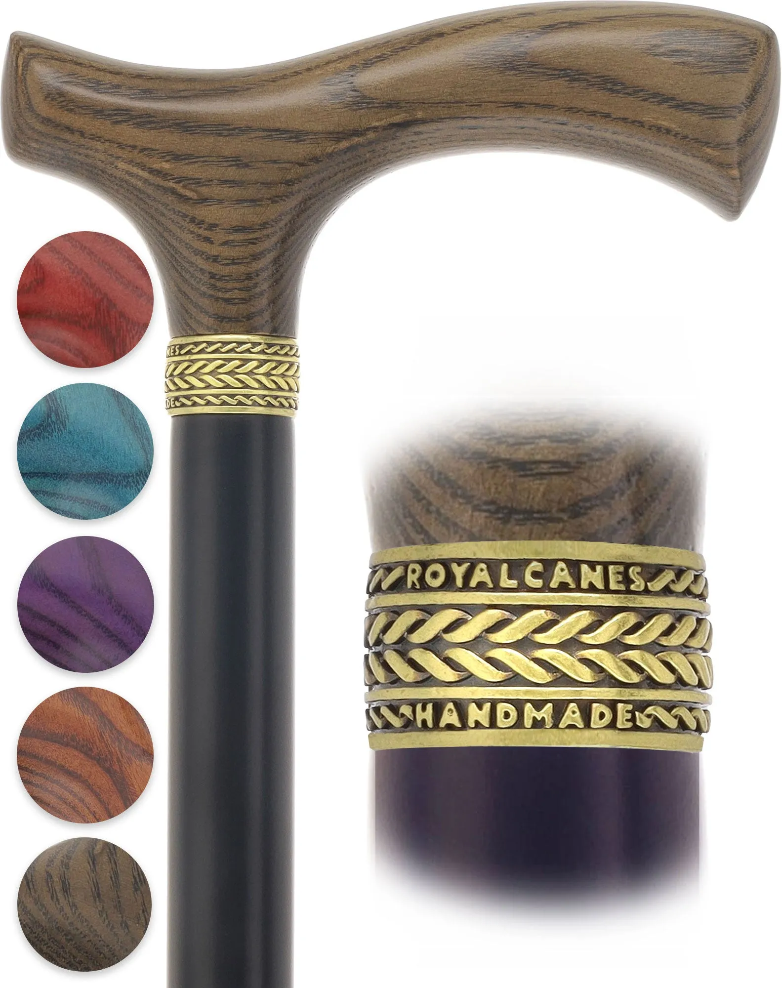 Fritz Comfort Color Stained Handle Black Shaft