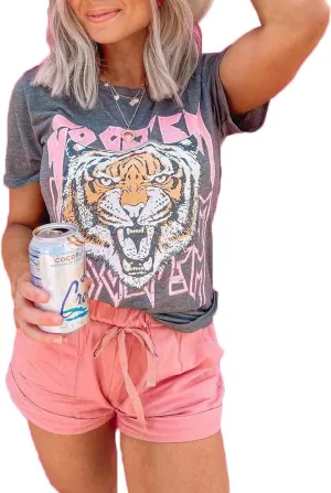 Graphic Tees for Women Short Sleeve Tshirts,Womens Summer Tops Crewneck Shirt Blouse