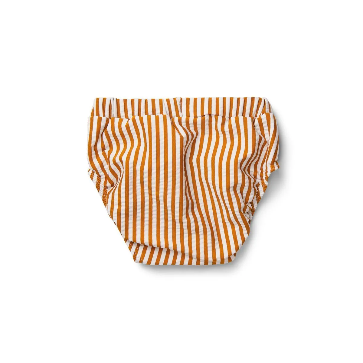 Liewood Frej baby boy swim pants seersucker Mustard/White