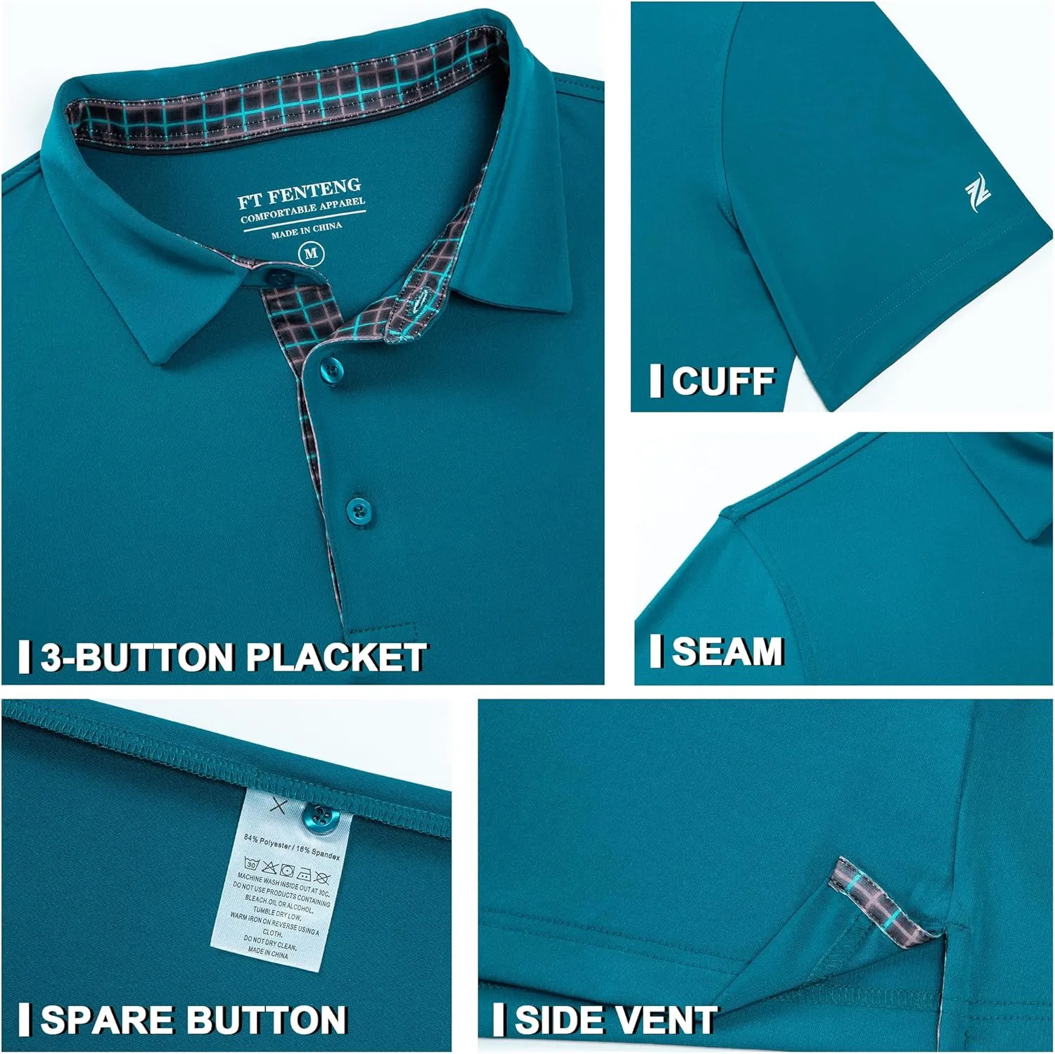 Mens Polo Shirts Short Casual Solid Stylish Dry Fit Performance Designed Collared Golf Polo Shirts for Men