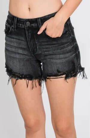 Petra High Rise Comfort Stretch Frayed Short