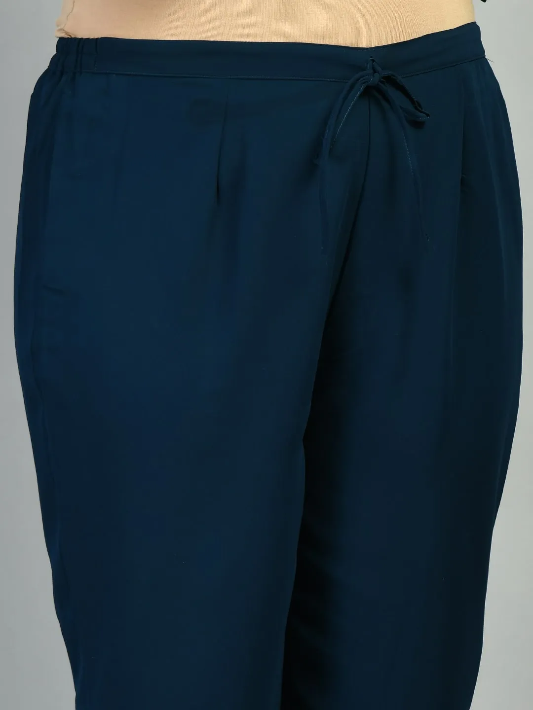 Plus Size Heavy Georgette Teal Kurta Set with Dupatta
