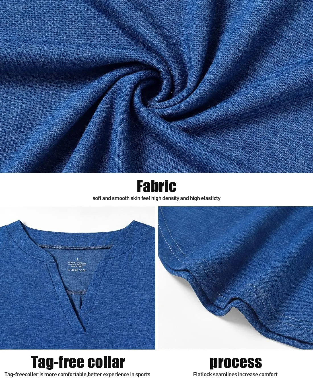 Star Vibe 3 Pack Women's V-Neck T-Shirts Short Sleeve Summer Tops Casual Ruffle Sleeve Tee Shirt Slim Fit Blouses