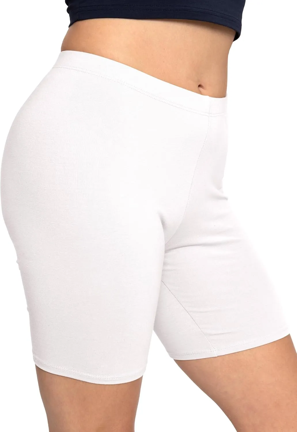 STRETCH IS COMFORT Biker Shorts for Women | Women's Athletic Workout Shorts | Cotton | Small - 5X