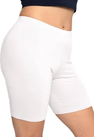 STRETCH IS COMFORT Biker Shorts for Women | Women's Athletic Workout Shorts | Cotton | Small - 5X