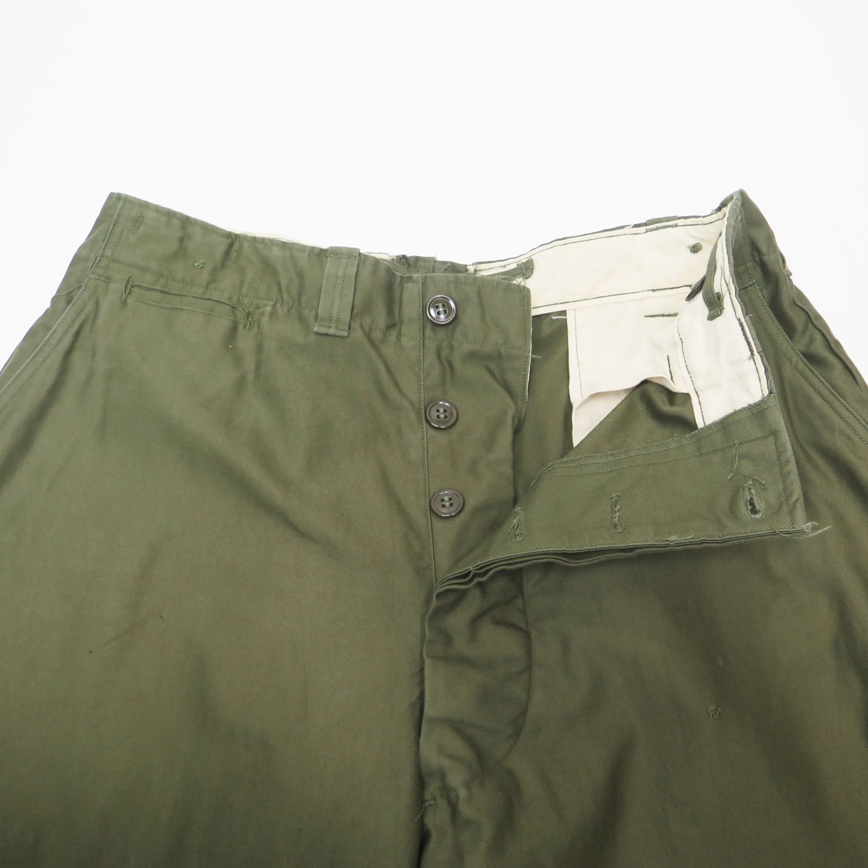 US ARMY FIELD TROUSERS PANTS PATTERN DATE FEB 1945 ISSUE DATE APR 1951 KOREAN WAR COTTON SIZE 36X28