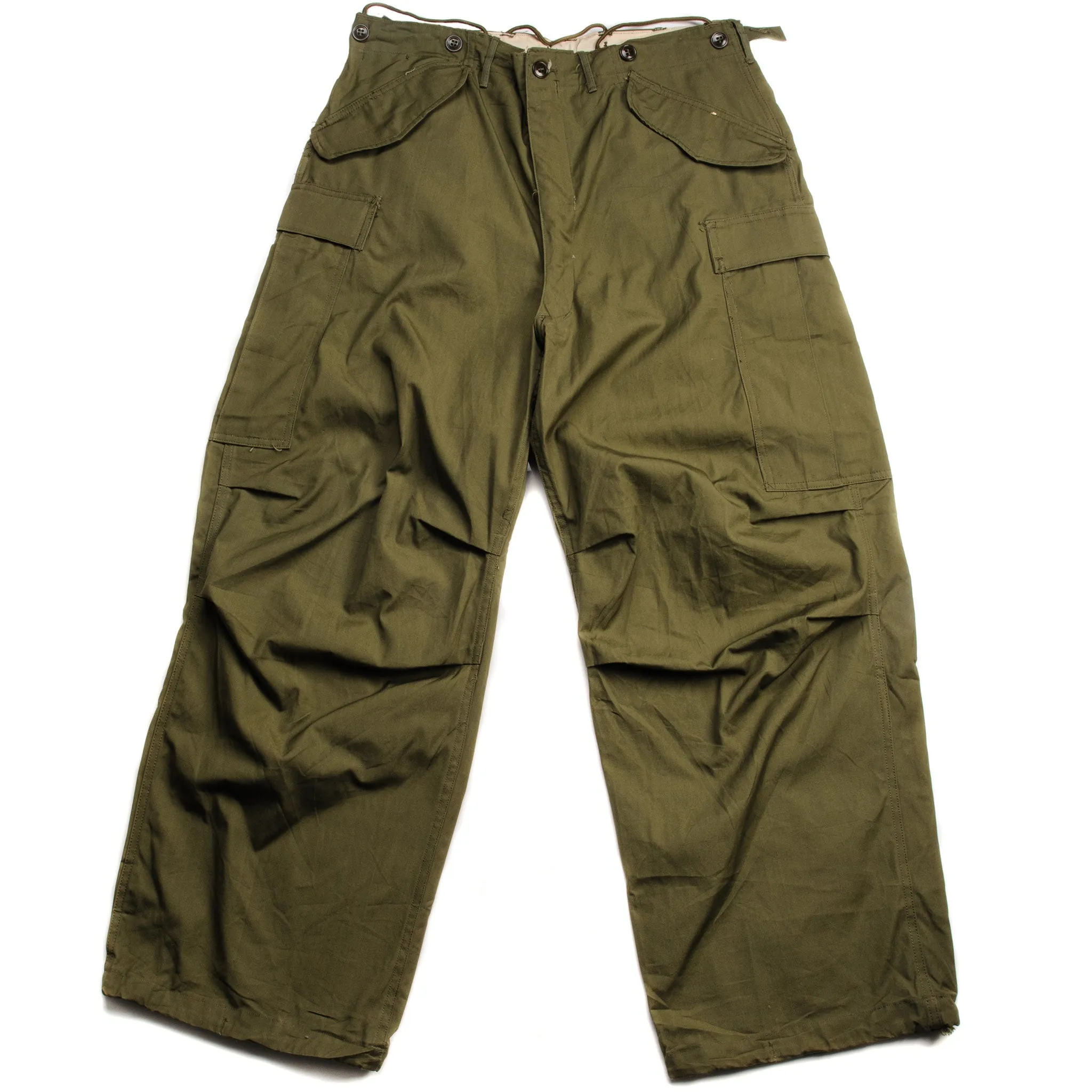 VINTAGE US ARMY FIELD TROUSERS PANTS M-1951 M51 1950'S SIZE MEDIUM REGULAR DEADSTOCK