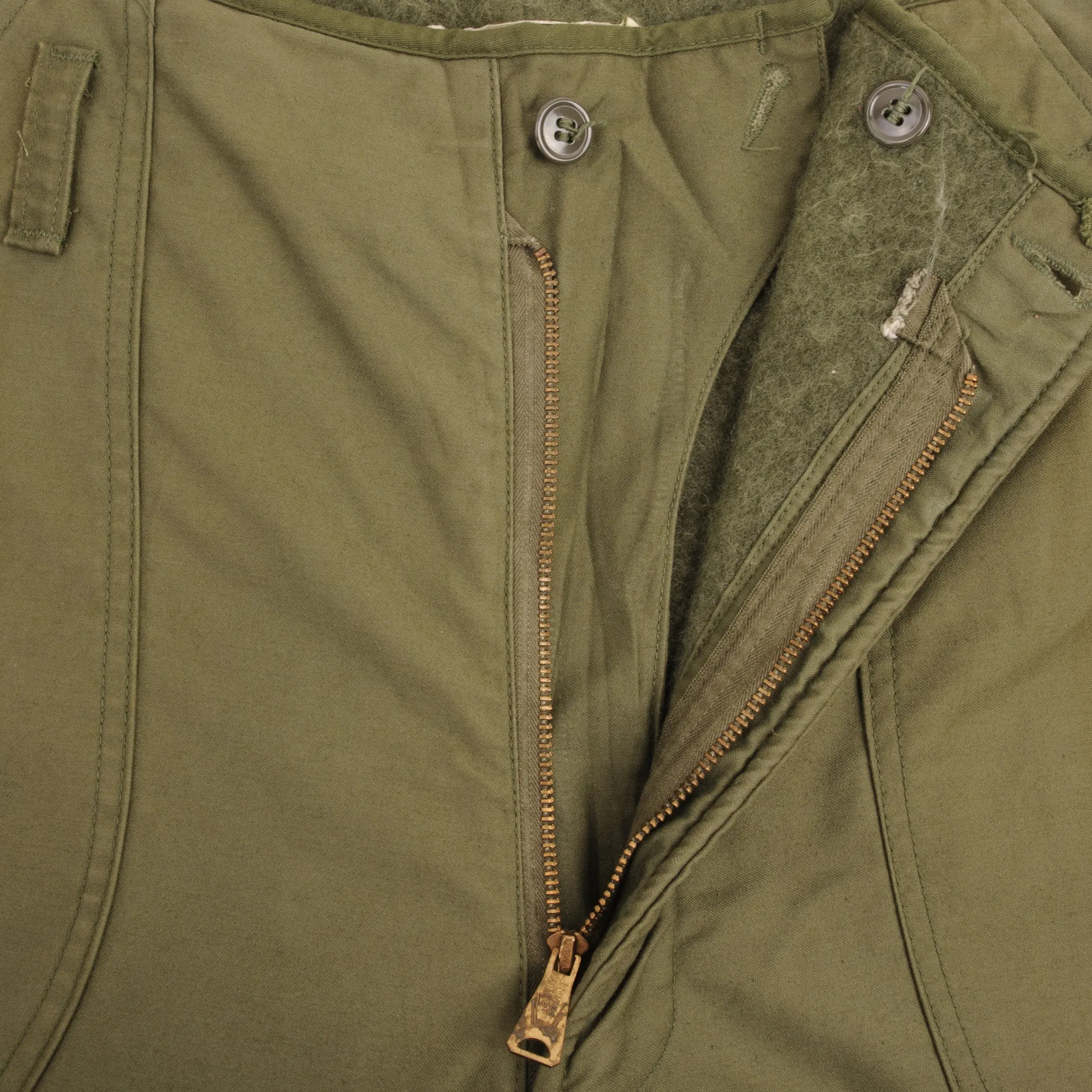 VINTAGE USN US NAVY COLD WEATHER PERMEABLE DECK TROUSERS PANTS 1977 SIZE LARGE