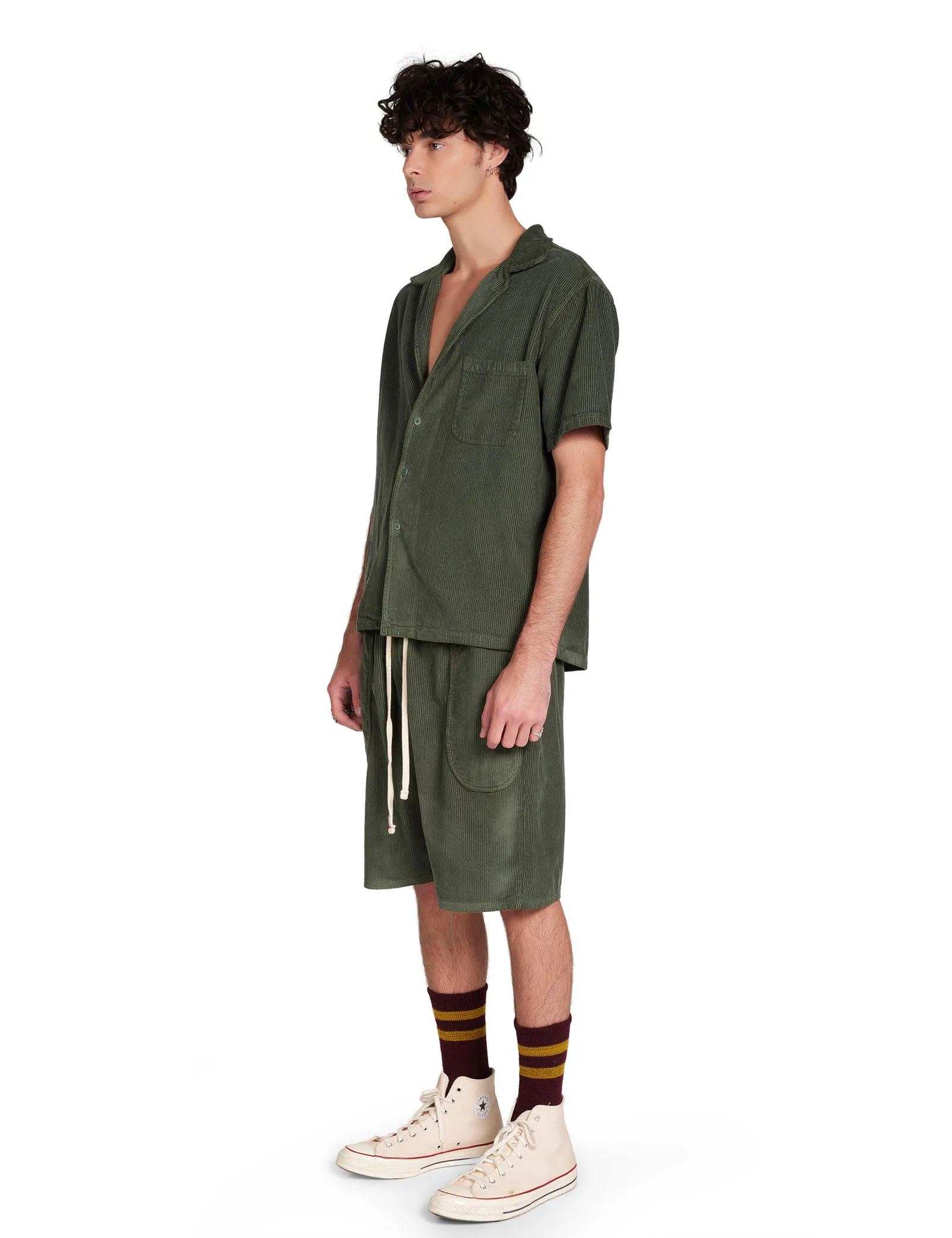 Wide Wale Corduroy Cuban Shirt