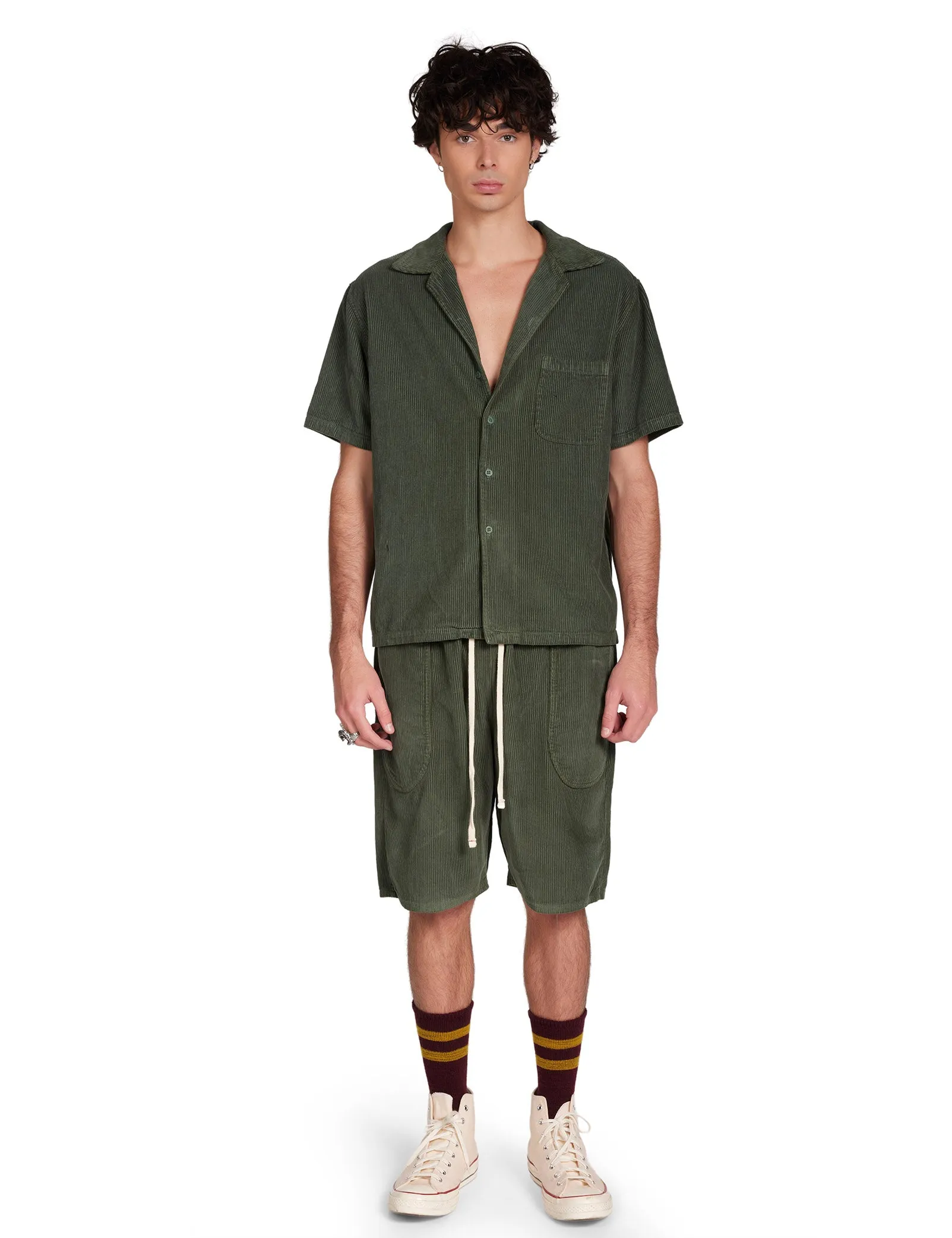 Wide Wale Corduroy Cuban Shirt