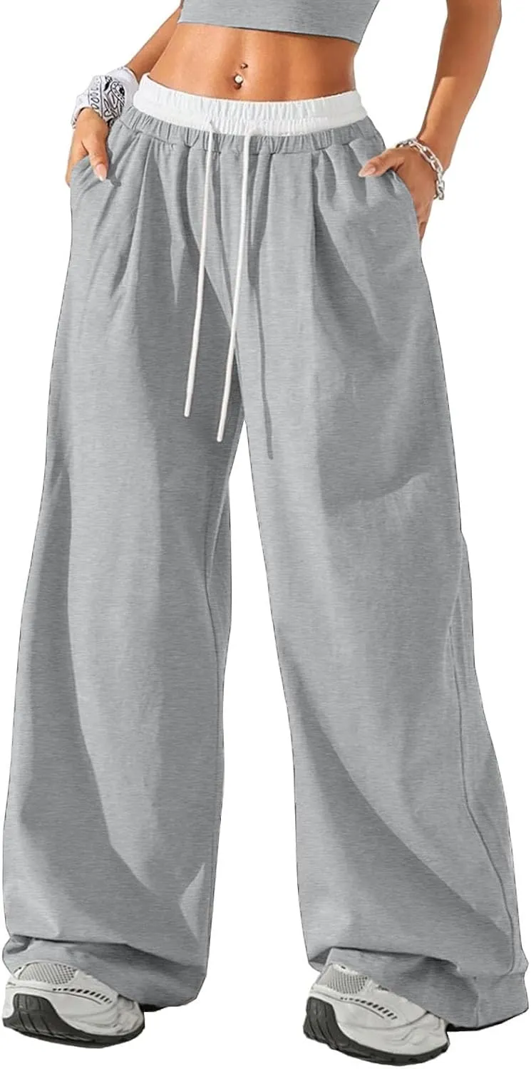 Womens Sweatpants Wide Leg Pants Casual Palazzo Flowy Trouser Woman High Waisted Loose Fit Lounge Pant Comfy 2025