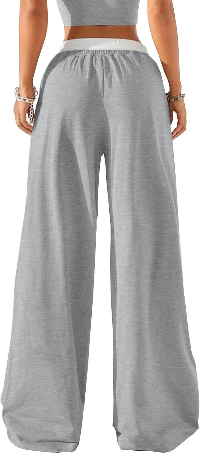 Womens Sweatpants Wide Leg Pants Casual Palazzo Flowy Trouser Woman High Waisted Loose Fit Lounge Pant Comfy 2025