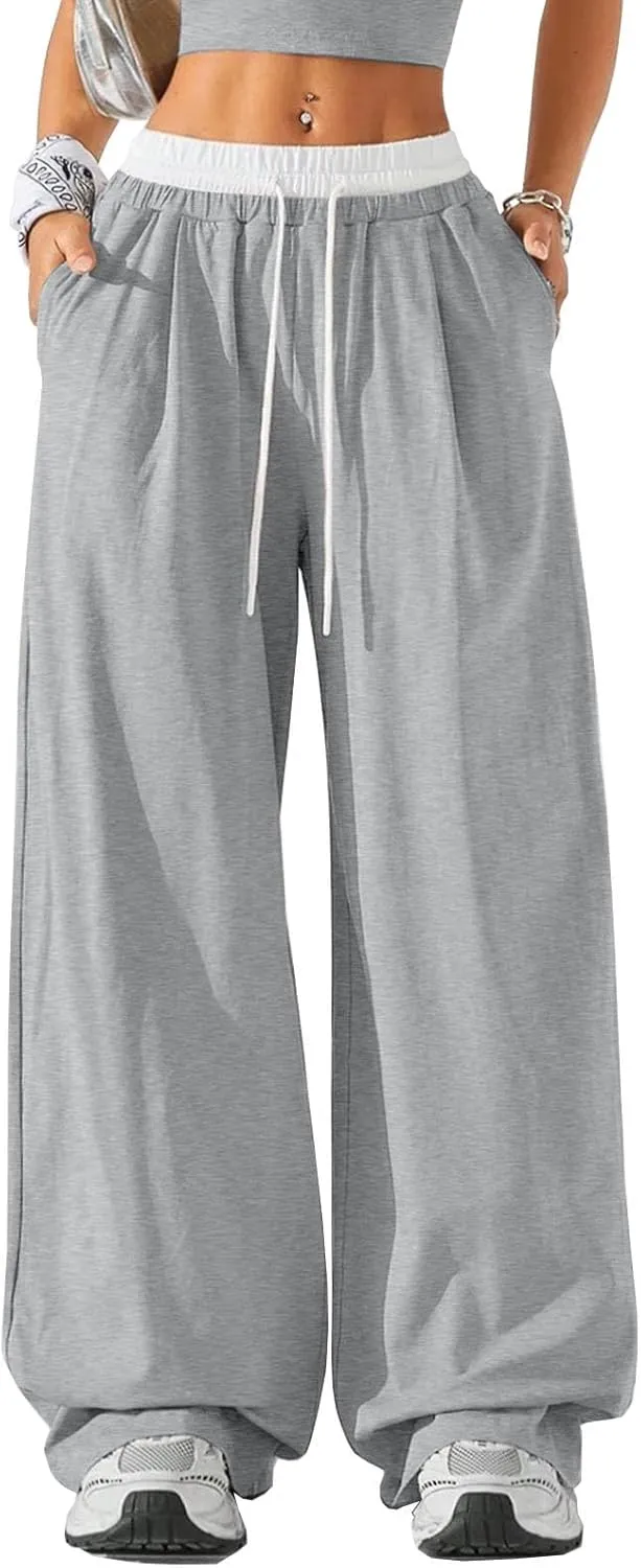 Womens Sweatpants Wide Leg Pants Casual Palazzo Flowy Trouser Woman High Waisted Loose Fit Lounge Pant Comfy 2025